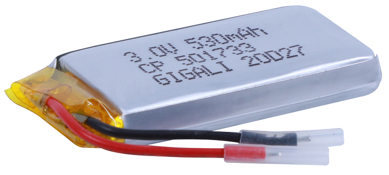 Gigalienergy CP501733 3V 530mAh  square Li-Po pouch battery pack