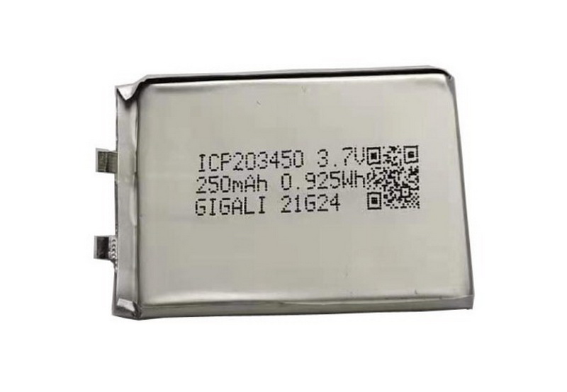 Gigalienergy ICP203450 3.7V 250mAh Rechargeable ultrathin battery